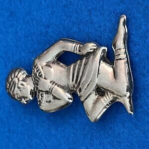 Solid Sterling Silver Roman God Pendant/Brooch 15.7 grams